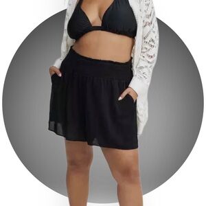 Torrid Black High Waist Women Semi Sheer Shorts